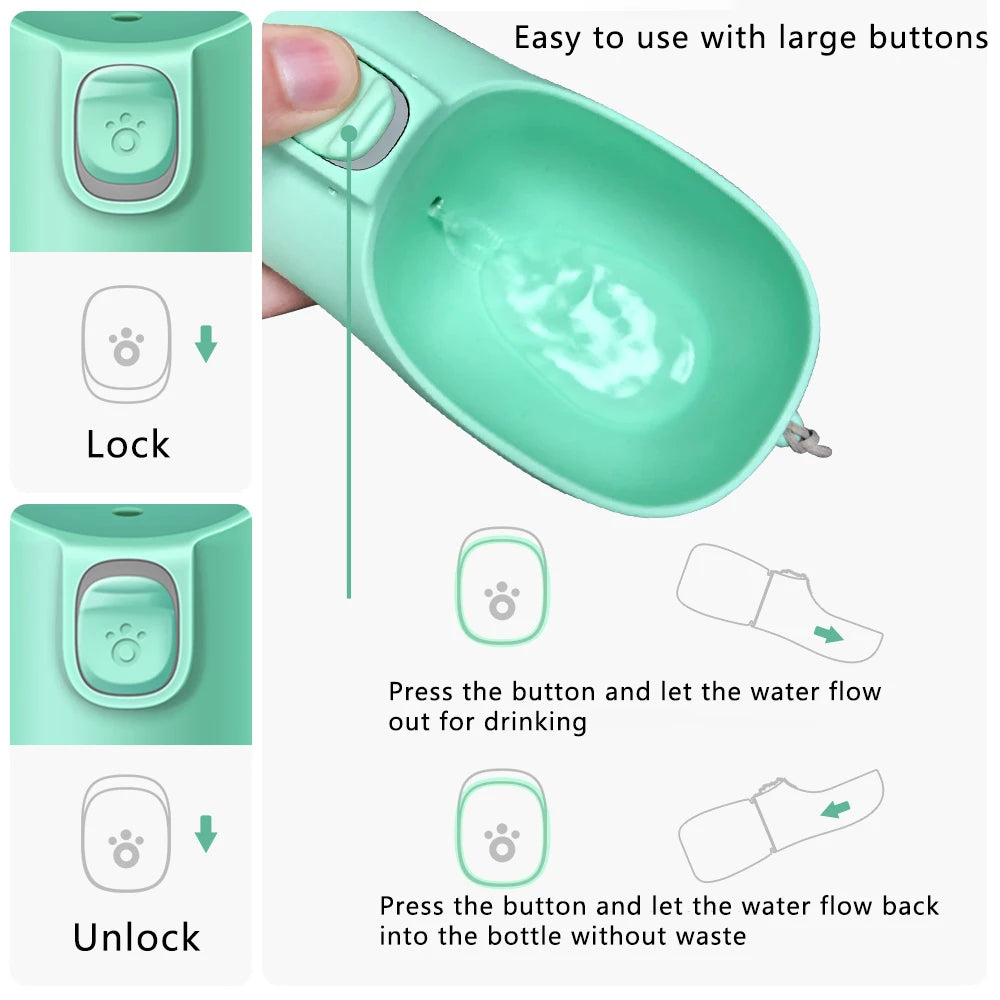 Portable Dog Water Bottle for Small Large Dogs Bowl Outdoor Walking Puppy Pet Travel Water Bottle Cat Drinking Bowl Dog Supplies